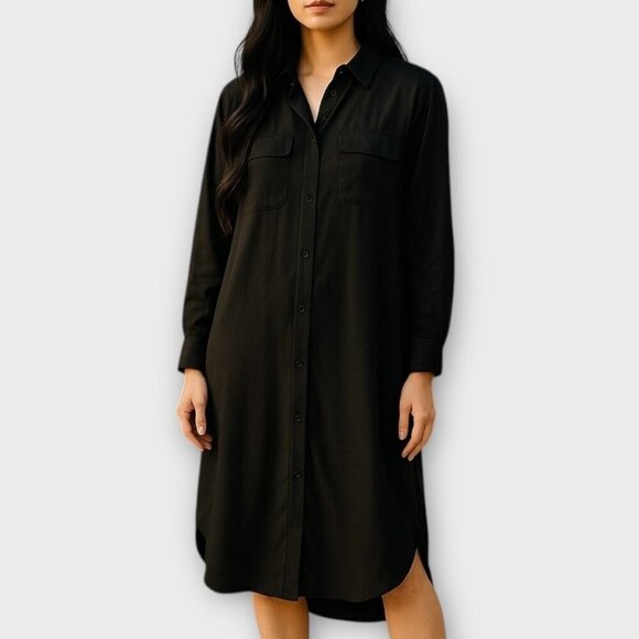 Amanda Uprichard Silk Shirt Dress - Picture 1 of 10